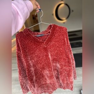 Zara red knit sweater